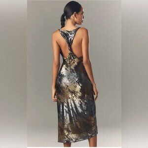 NWT Size M - Maeve Sleeveless Cowl-Neck Slip Midi Dress (NWT US$ 158)